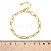 Brass Oval Link Chain Bracelets for Women Men BJEW-K273-15G-5