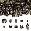 200Pcs 10 Styles UV Plating Acrylic Beads MACR-YW0004-15-1