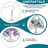 3 Pairs 3 Colors Teardrop with Tree of Life Dangle Earrings EJEW-UN0001-98-3
