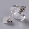 Rhombus Natural Quartz Crystal Perfume Bottle Pendants G-H241-01C-P-2