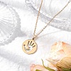 Mother's Day 304 Stainless Steel Pendant Necklace NJEW-TA00194-04-1