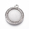 Tarnish Resistant 304 Stainless Steel Pendant Cabochon Settings STAS-G214-07P-1