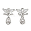 Brass Micro Pave Cubic Zirconia Pendants KK-F906-04P-1