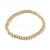 316 Surgical Stainless Steel Round Beaded Stretch Bracelets BJEW-M305-01B-G-1