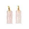 Natural Rose Quartz Pendants G-F795-E01-G-1