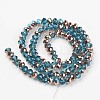 Electroplate Transparent Glass Beads Strands EGLA-A034-T2mm-N06-2