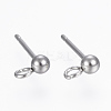 304 Stainless Steel Stud Earring Findings X-STAS-H410-10P-1