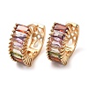 Brass Hoop Earrings for Women EJEW-M238-12KCG-1