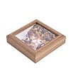 Natural Amethyst and Yellow Quartz Chips Chips Tree of Life with Wooden Photo Frame Decorations DJEW-B013-04H-2