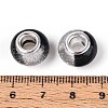 Transparent Resin Rondelle European Beads RESI-N044-02A-3