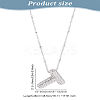 1Pc Brass Micro Pave Cubic Zirconia Letter Pendant Necklaces NJEW-LP0001-43T-P-2