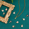 10Pcs Brass Clear Cubic Zirconia Pendants ZIRC-HS0001-19-5