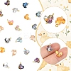 45Pcs 9 Colors Glass Charms PALLOY-YW00136-2