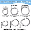 3000Pcs 3 Styles 304 Stainless Steel Open Jump Rings STAS-SP0001-68-2