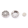304 Stainless Steel Magnetic Diffuser Locket Aromatherapy Essential Oil Buckle AJEW-M027-13P-4