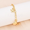 Summer 304 Stainless Steel Sea Animals Charm Bracelets BJEW-D359-16D-G-5