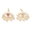 Brass Micro Pave Cubic Zirconia Pendants ZIRC-I044-03G-2