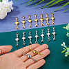 16Pcs 2 Style 304 Stainless Steel Lobster Claw Clasps PALLOY-TAC0264-6