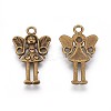 Tibetan Style Alloy Fairy Pendants TIBEP-S613-AB-LF-2