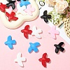 10Pcs 5 Colors Baking Paint Glass Beads LAMP-YW0004-18-4