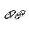 Zinc Alloy Double Snap Hook Spring Keychain Clasps FIND-WH0155-013B-2