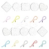 40Pcs 10 Style Acrylic Transparent Blank Pendants with Glitter DIY-CJC0002-013-1