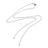 Rhodium Plated 925 Sterling Silver Cable Chains Necklace Makings STER-B001-02P-1