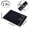 Rectangle Velvet Earrings Hanging Display Stands EDIS-WH0022-12B-2