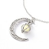 Luminous Alloy Locket Pendant Necklaces NJEW-F284-05B-2