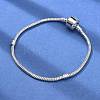 Brass Snake Chain Link Bracelets for Men Women BJEW-G736-06P-1