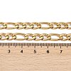 Fashionable 304 Stainless Steel Figaro Chain Necklaces for Men STAS-A028-N017G-3