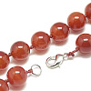 Natural Carnelian Beaded Necklaces NJEW-S404-16-2