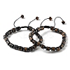 Adjustable Natural Tiger Eye and Non-magnetic Synthetic Hematite Braided Bead Bracelets BJEW-Z090-01K-4