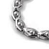 Non-Tarnish 304 Stainless Steel Hollow Horse Eye Link Chain Bracelets for Women Men BJEW-Q343-11P-2