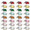 48Pcs 8 Colors Alloy Enamel Elephant Connector Charms ENAM-TA0001-80P-1