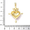 Brass Cubic Zirconia & Enamel Pendants KK-L253-24G-05-3