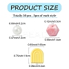 35Pcs 7 Styles Food Grade Eco-Friendly Silicone Beads SIL-YW0001-25-3