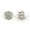 Tarnish Resistant 8-Petal Hollow Flower Smooth Surface 304 Stainless Steel Bead Caps LS-STAS-R065-55-1