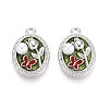 Rack Plating Alloy Enamel Pendants ENAM-N065-11P-1