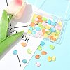 56Pcs 5 Colors Spray Painted Natural Freshwater Shell Teardrop Charms SHEL-FS0001-12-7