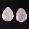 Natural Rose Quartz Pendants G-T122-72M-3