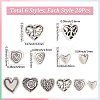 120Pcs 6 Styles Tibetan Style Alloy Beads TIBE-SP0001-22C-2