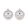 Rack Plating Alloy Rhinestone Pendants PALLOY-T091-22A-G-1-1
