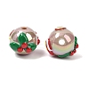Christmas UV Plating Opaque Acrylic Beads OACR-H057-01B-2