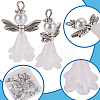 48Pcs 6 Style Alloy & Acrylic & Glass Pendants PALLOY-AR00032-3