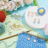20Pcs Flat Round with Number 0~9 Alloy Enamel Pendant Locking Stitch Markers HJEW-WH00161-2