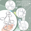7-Slot Iron Easter Egg Display Stands ODIS-WH0058-21B-P-5