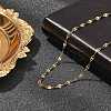 2MM 304 Stainless Steel Dapped Chain Necklaces for Women NJEW-B131-05G-2