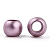 Spray Painted Acrylic European Beads ACRP-WH0002-01D-2