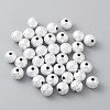 Opaque Acrylic Beads SACR-WH0008-016C-02-1